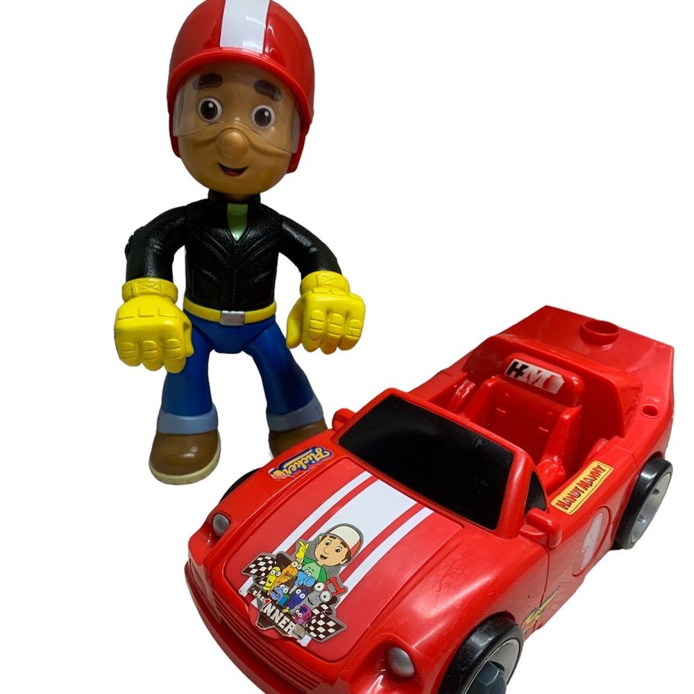 Bundle: 2008 Handy Mandy 8.5" talking tune-up race car & 8.5" action figure